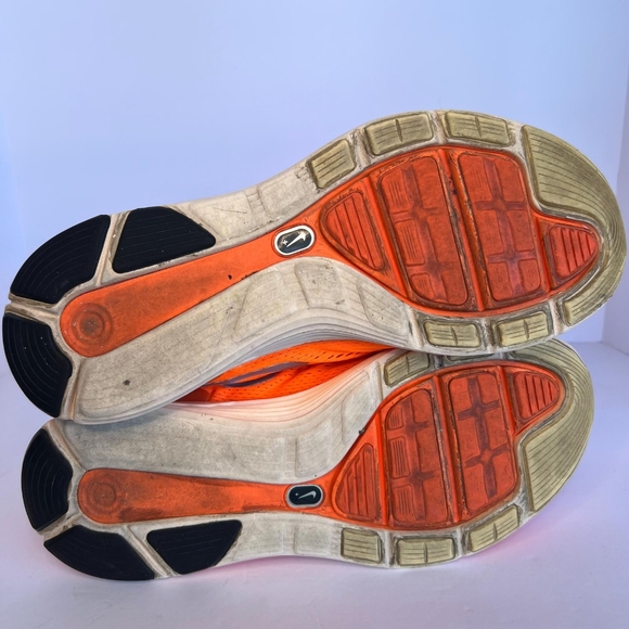 Size 13 Nike Men's Lunarglide 4 Fluorescent Orange Athletic Shoes. No insole - Picture 13 of 15